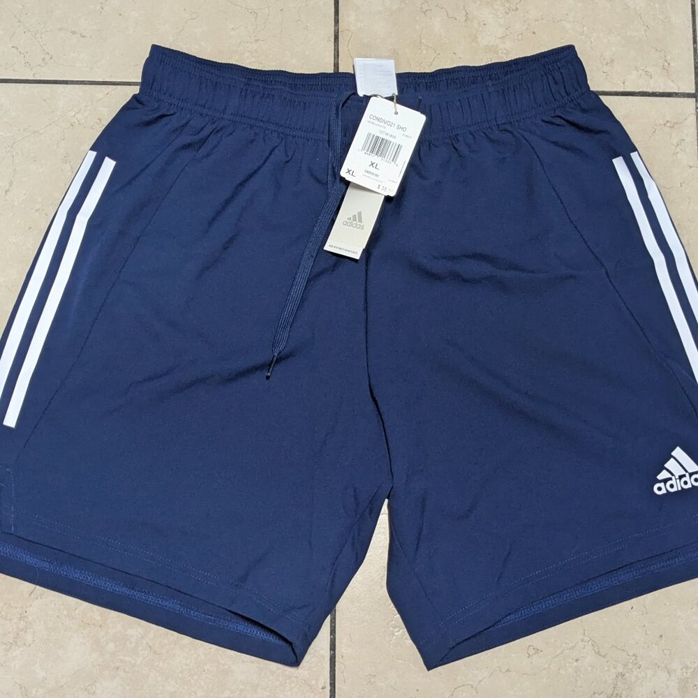 Brand New With Tags Adidas Condivo 21 Soccer Short Navy Blue Men's Size XL.